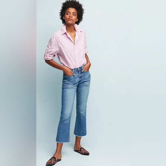 McGuire Denim Sorry Not Sorry High-Rise Cropped Flare Jeans